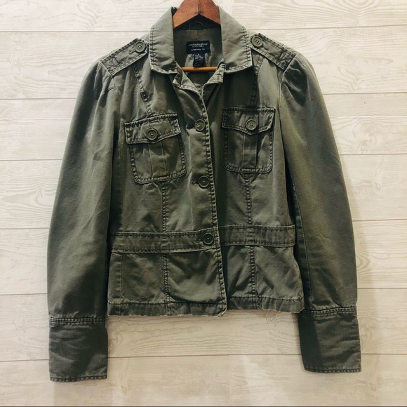 American Eagle Outfitters Jackets & Blazers - AMERICAN EAGLE Army Green Utility Jacket